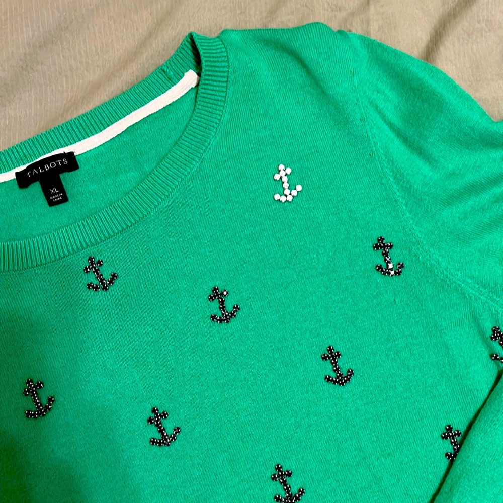Talbots textured Anchor sweater